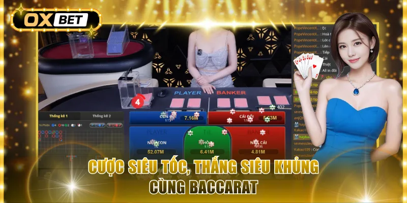 Cược siêu tốc, thắng siêu khủng cùng Baccarat