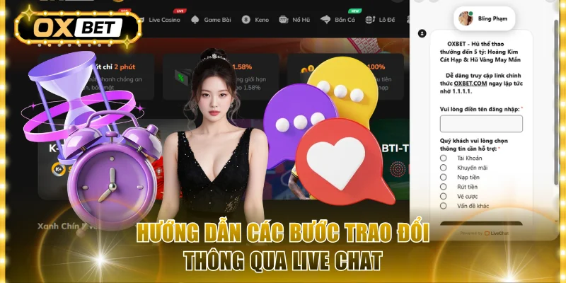 Hướng dẫn các bước trao đổi thông qua Live Chat